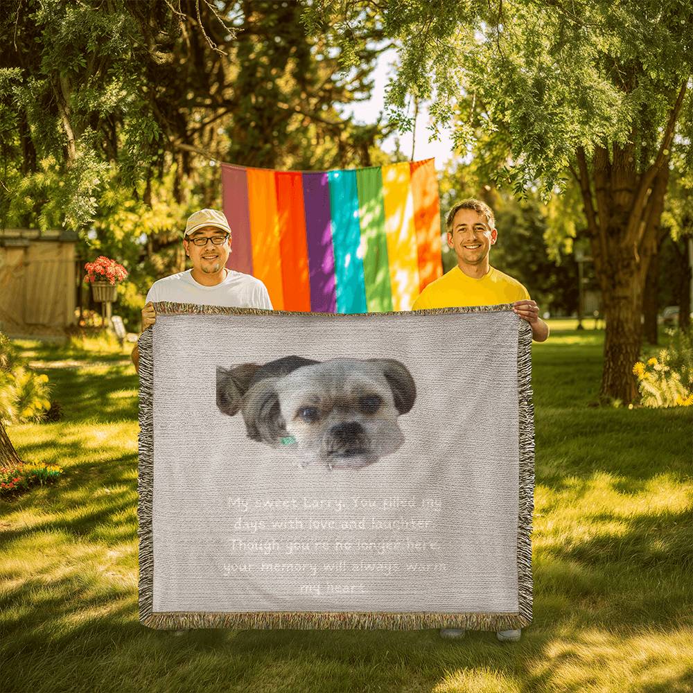 Personalized Dog Memorial Blanket With Photo