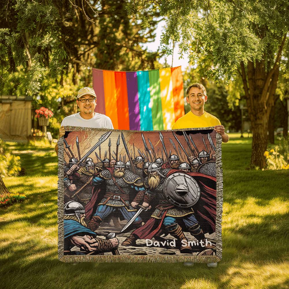 Personalized Viking Heirloom Woven Blanket