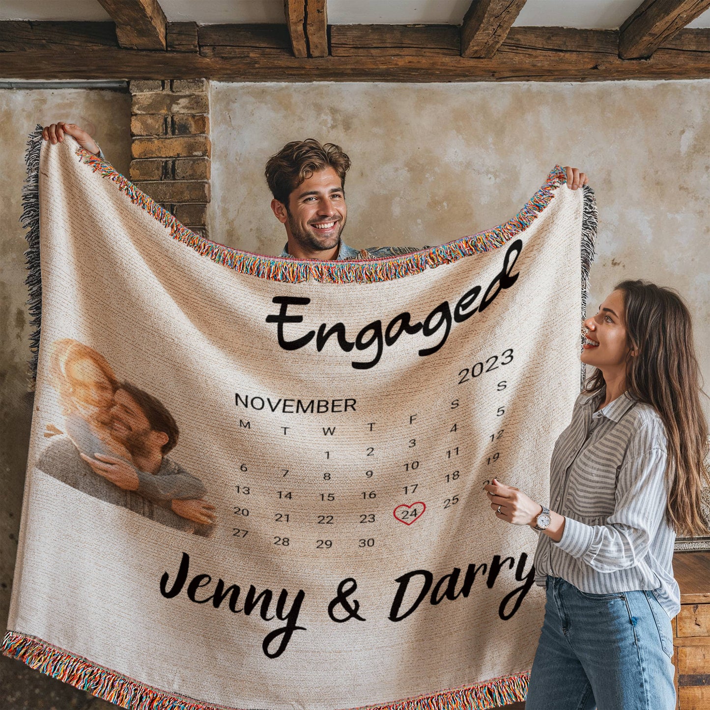 Personalized Couple Heirloom Blanket