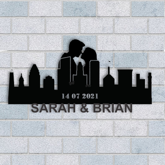 Personalized Baltimore Boyfriend Anniversary Metal Wall Art