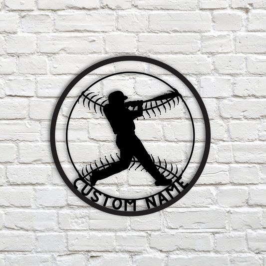 Baseball Metal Wall Art