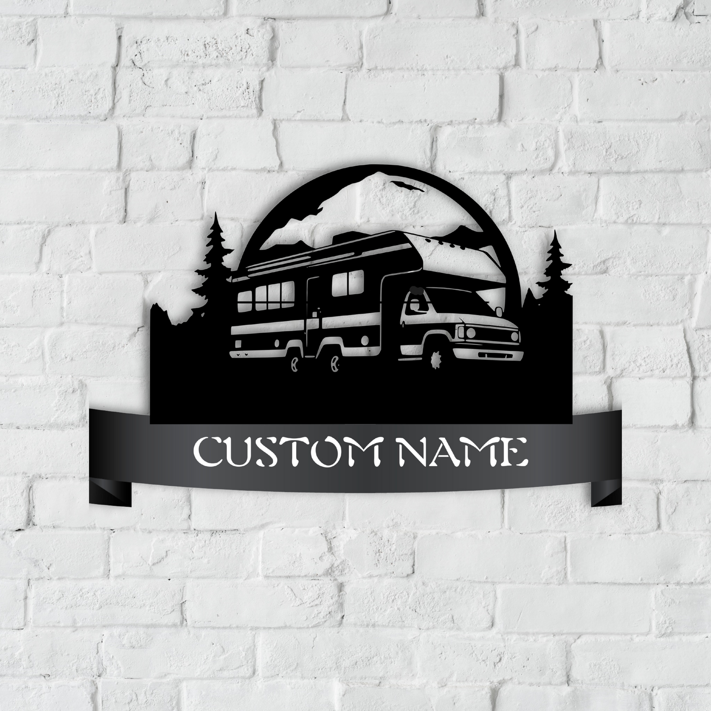 Camper Van Metal Wall Art