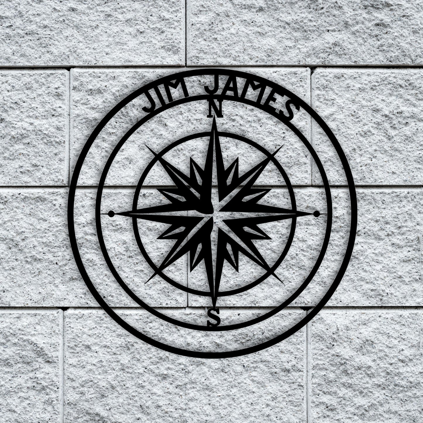 Personalized Metal Compass Wall Art