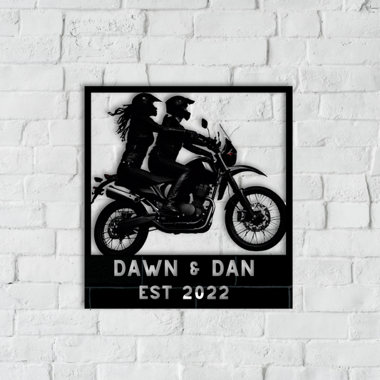 Motorbike Metal Art