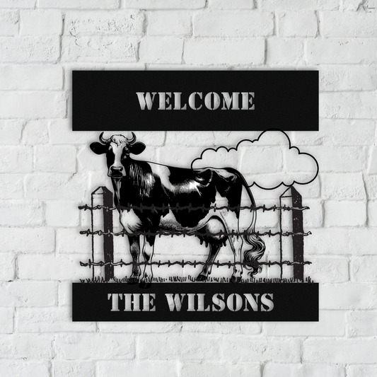 Cow Metal Wall Art