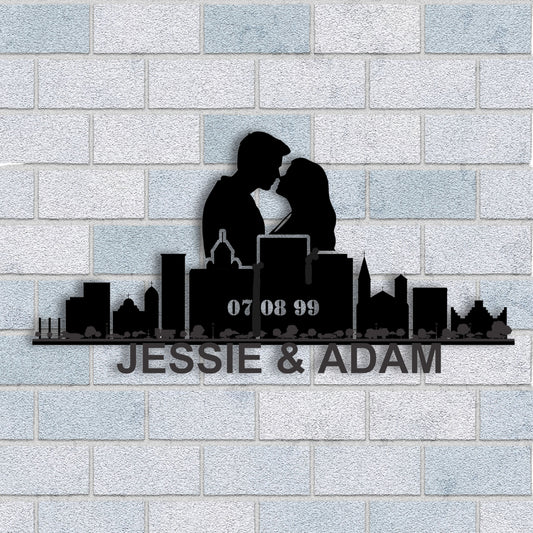Personalized El Paso Boyfriend Anniversary Metal Wall Art