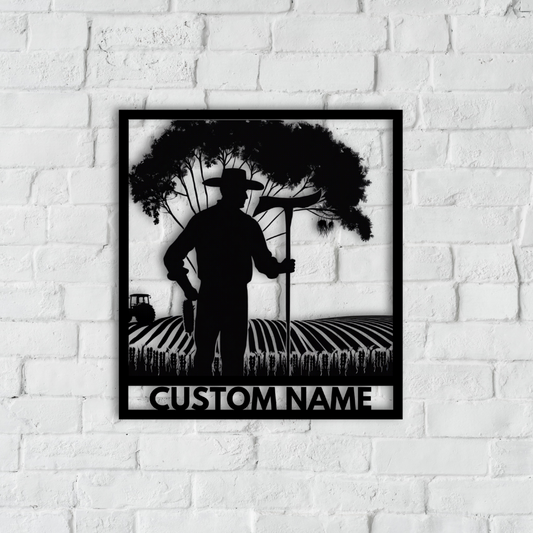 Farmer Metal Wall Art