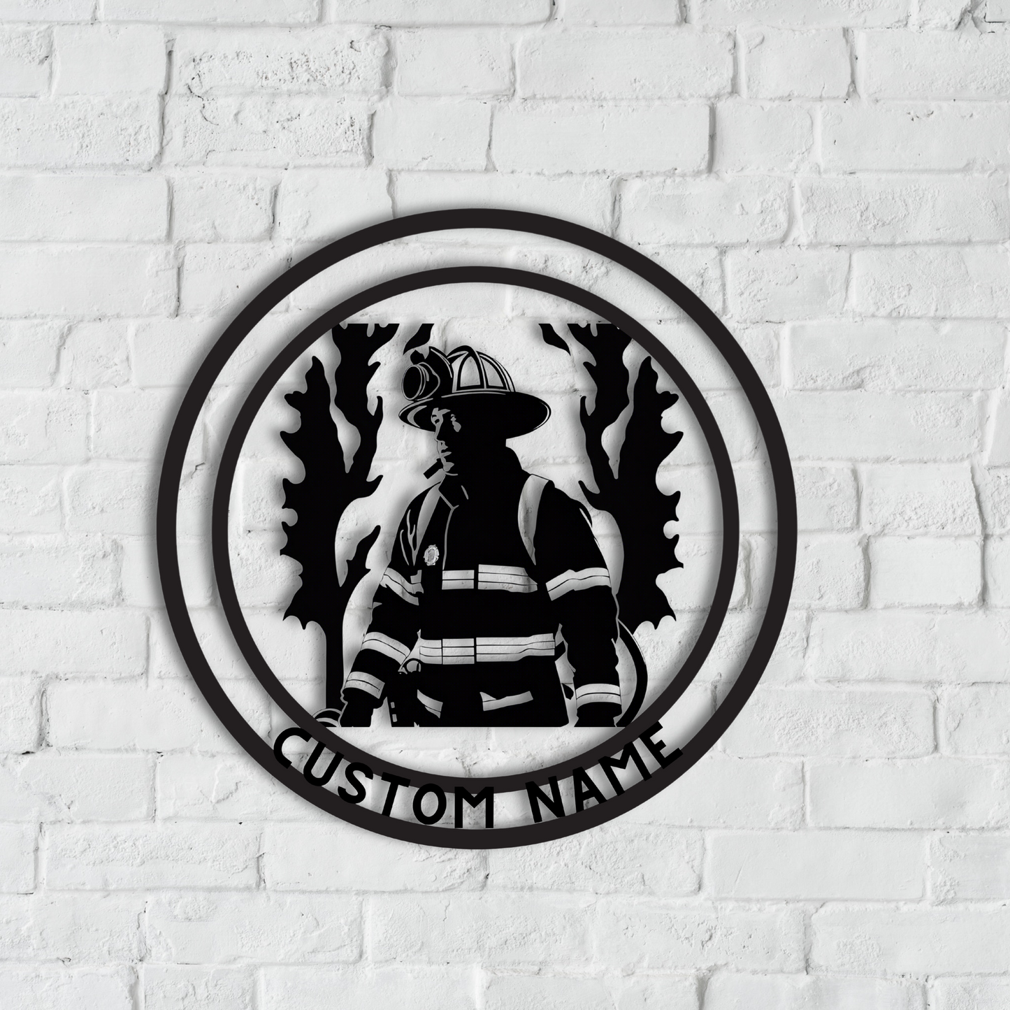 Firefighter Metal Wall Art