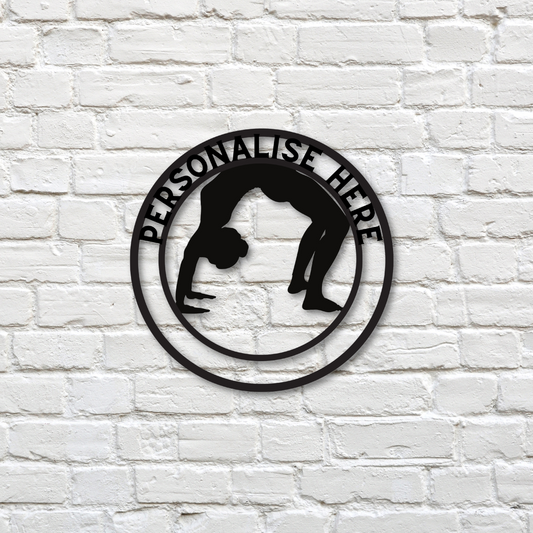 Personalized Gymnastics Metal Sign - Gymnist Custom Wall Decor, Gymnist Metal Wall Art Signs Customized