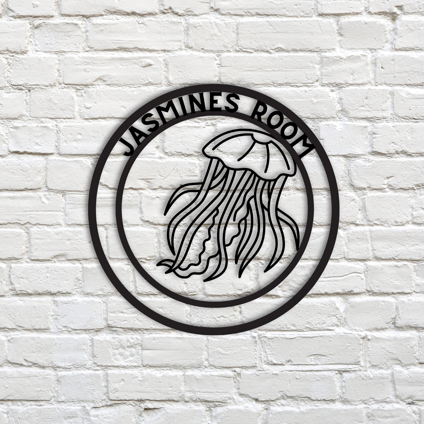 Personalized Jellyfish Metal Sign - Customised Jellyfish Wall Decor, Jellyfish Metal Signs Customized Outdoor Indoor