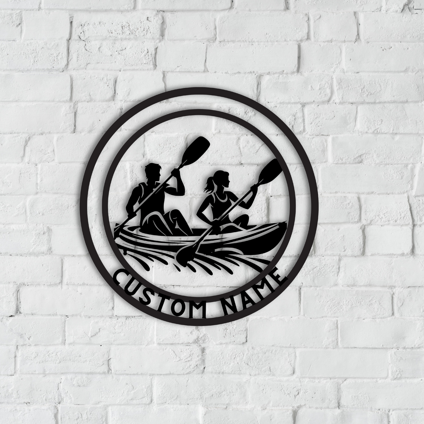 Kayak Duo Metal Wall Art