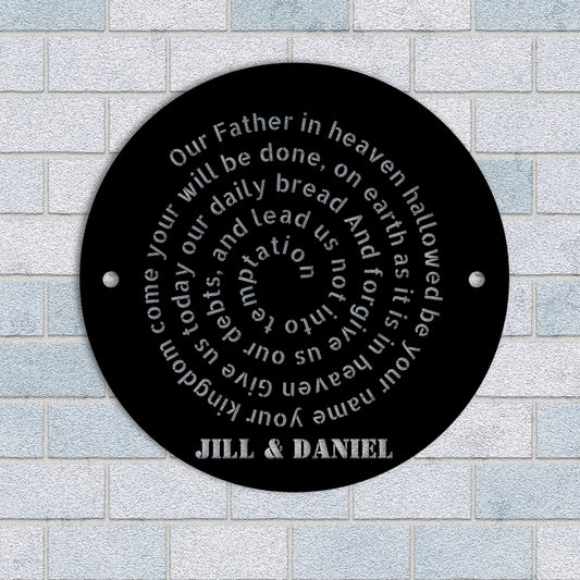 The Lords Prayer Metal Wall Art