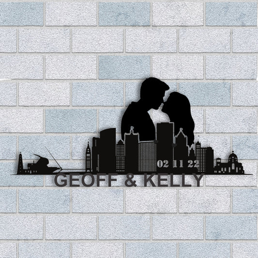 Personalized Milwaulkee Boyfriend Anniversary Metal Wall Art