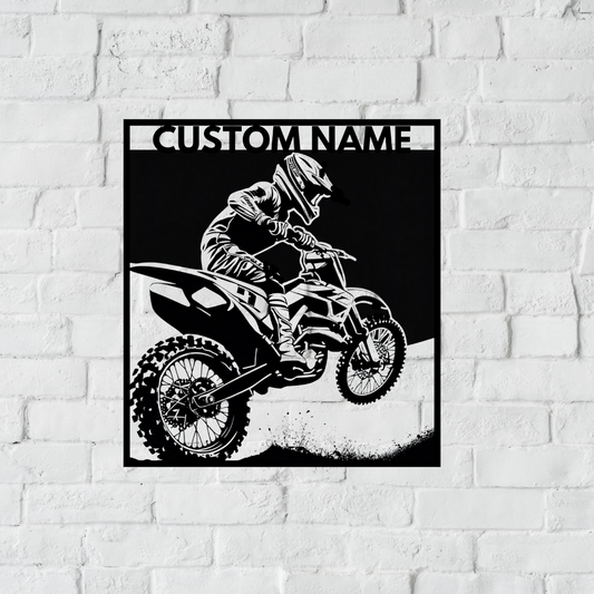 Motorcross Metal Wall Art