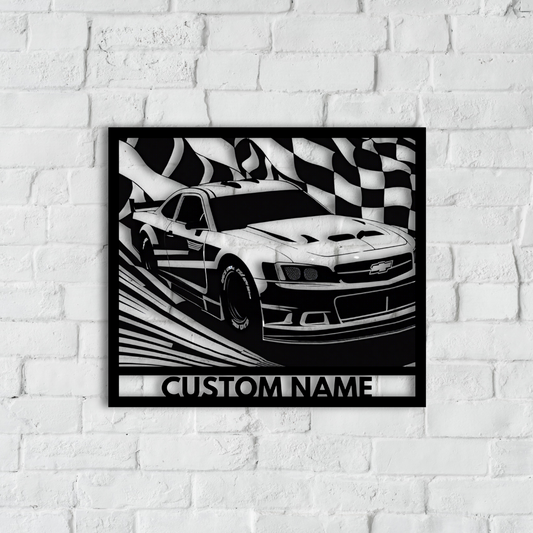 Racing Car Metal Wall Art