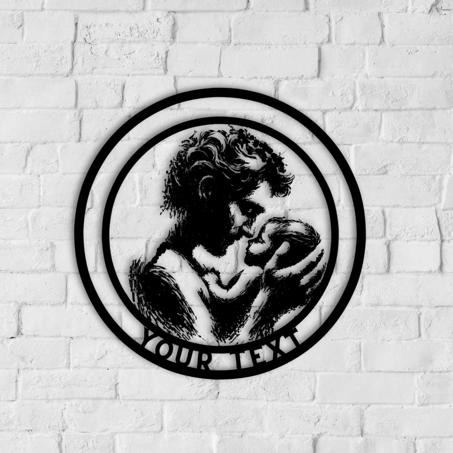 Newborn Baby Metal Wall Art Gift