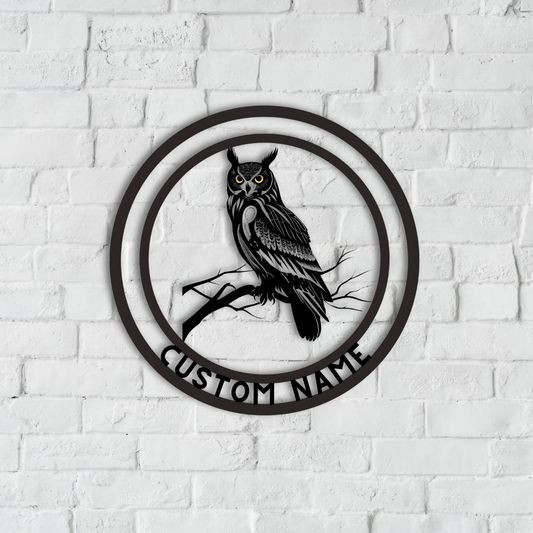 Owl Metal Wall Art