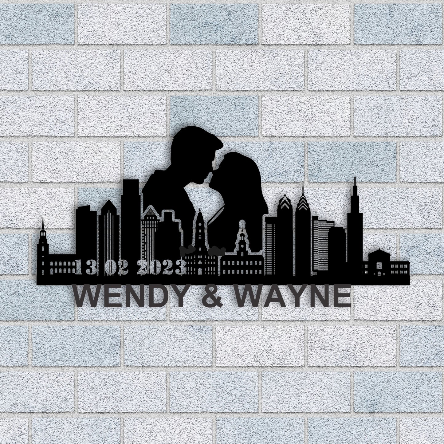 Personalized Philadelphia Boyfriend Anniversary Metal Wall Art