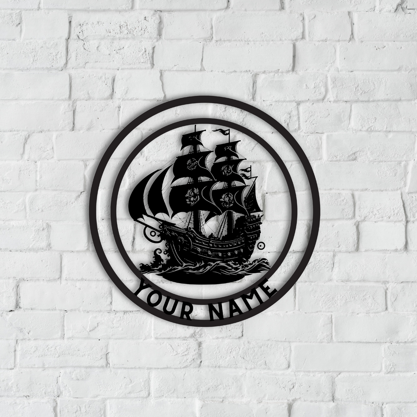 Pirate Ship Metal Wall Art