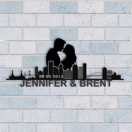 Personalized Portland Birthday Anniversary Metal Wall Art