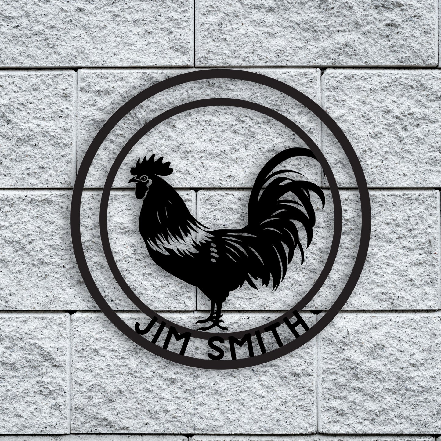 Personalized Rooster Metal Wall Art