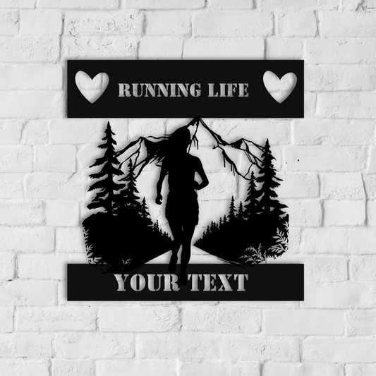 Running Metal Wall Art