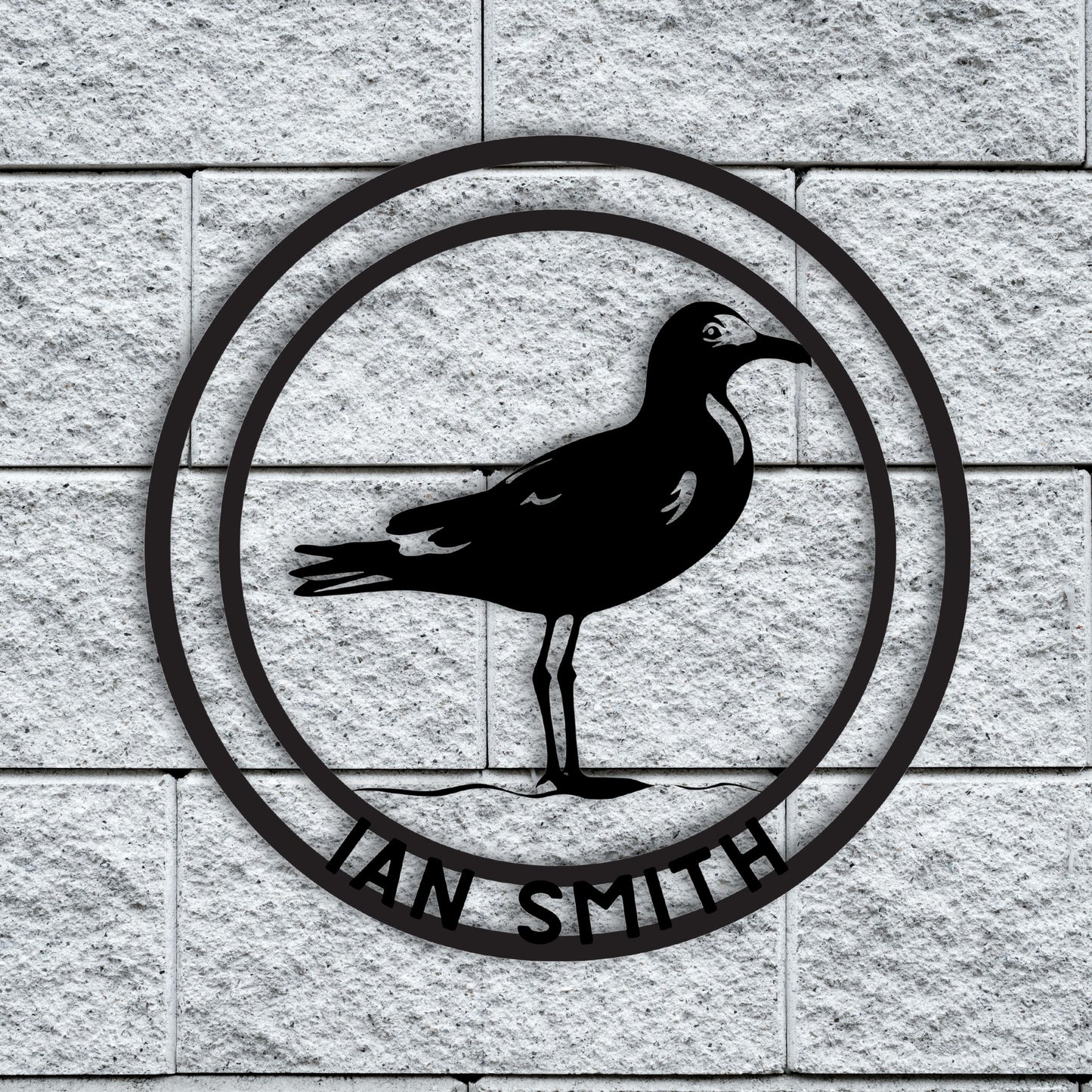 Personalized Seagull Metal Wall Art