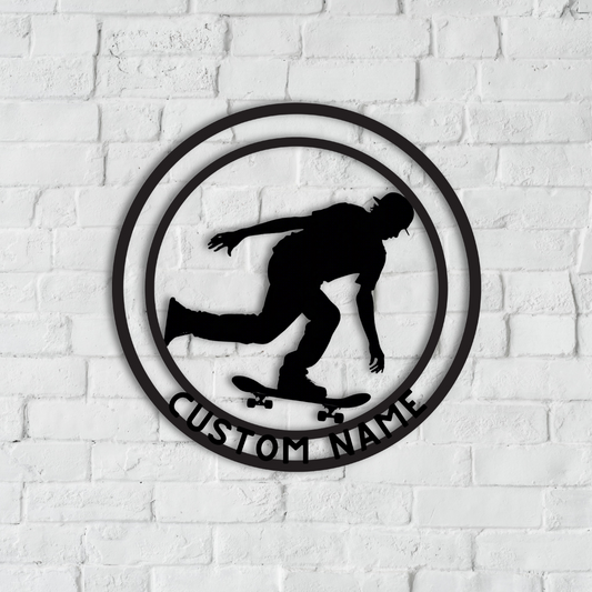 Skateboarder Metal Wall Art