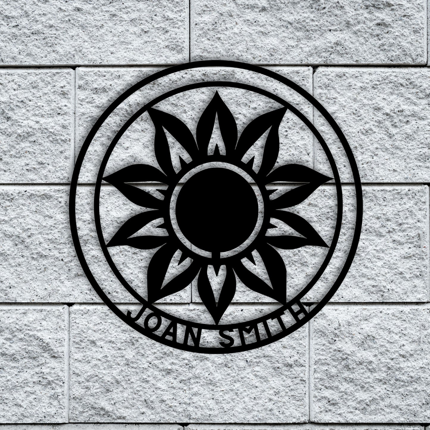 Personalized Sunflower Metal Wall Art