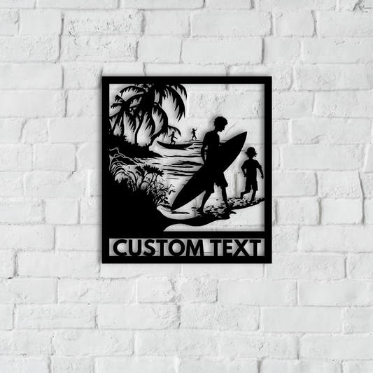 Surf Beach Metal Wall Art