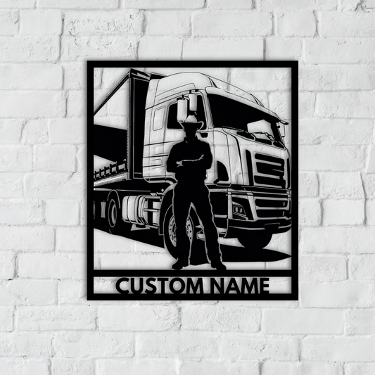 Truck Driver Metal Wall Art