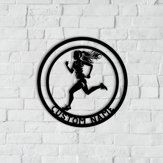 Women Running Metal Art
