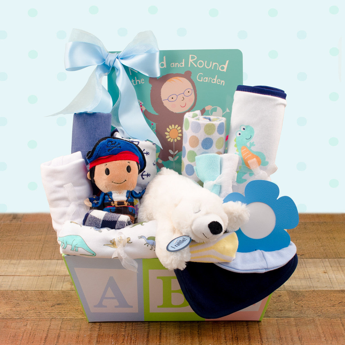 Baby ABC's: Baby Boy Gift Basket