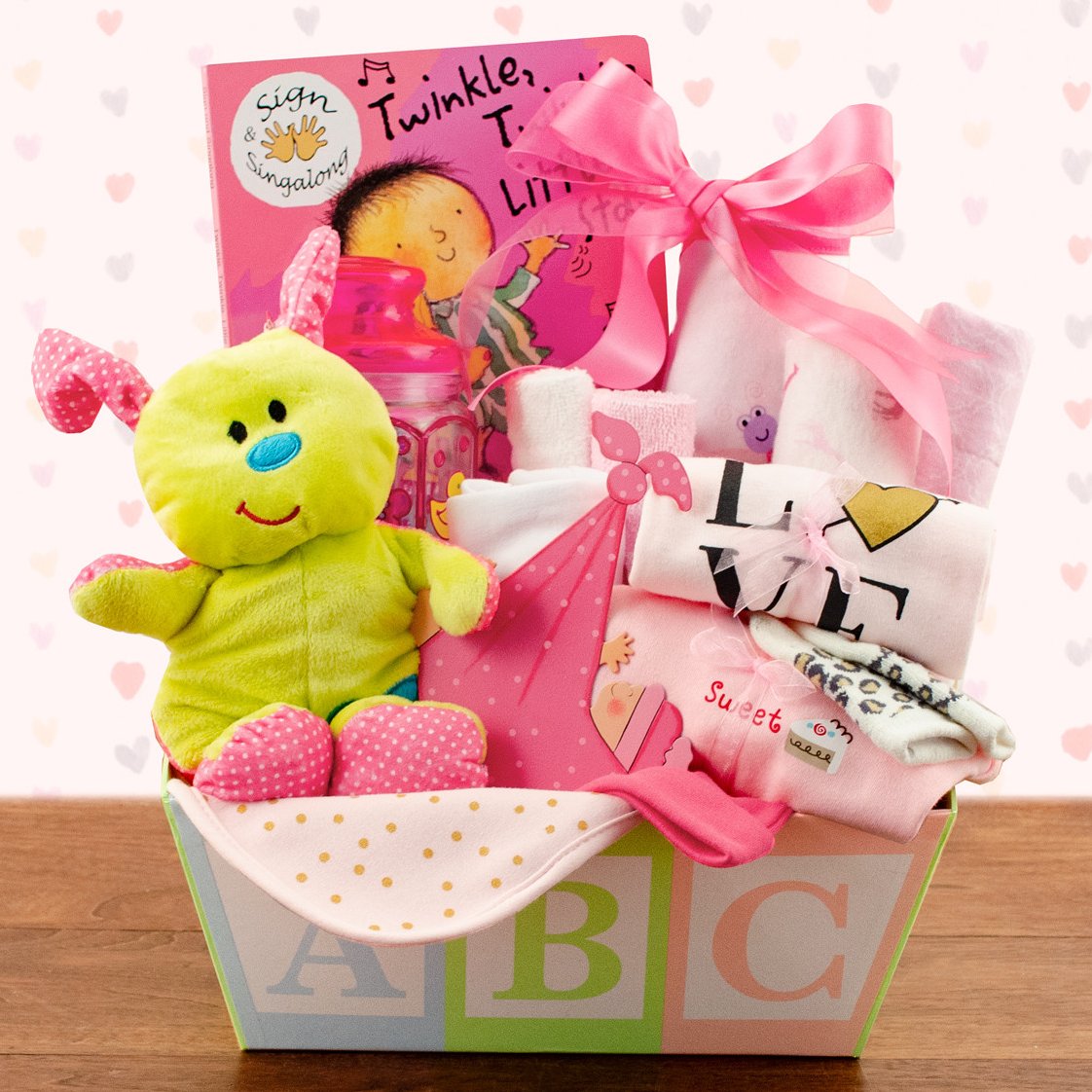 Baby ABC's: Baby Girl Gift Basket