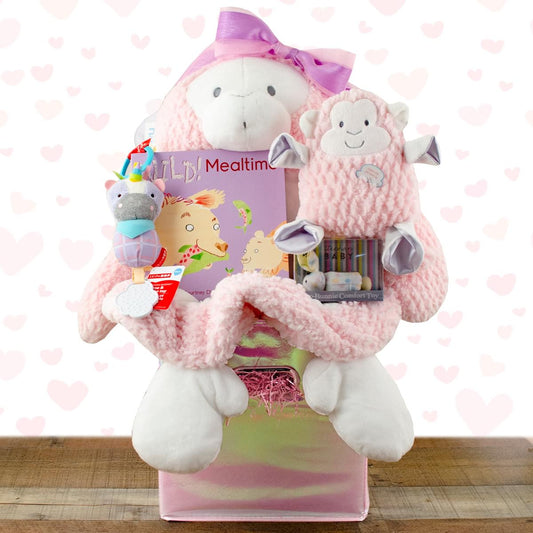 Monkey Around: Baby Girl Gift Basket