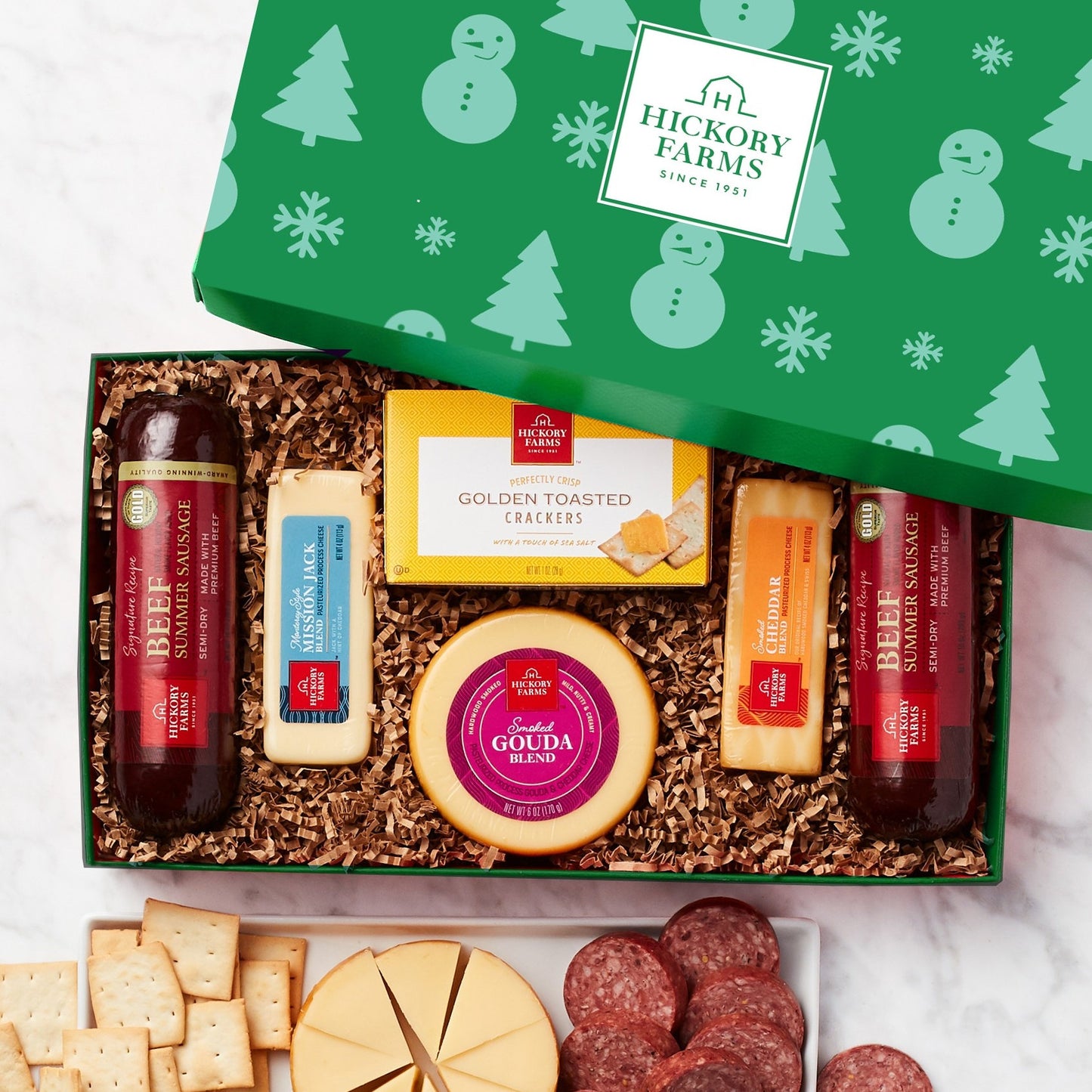 Holiday Sausage & Cheese Collection: Hickory Farms Gift Box