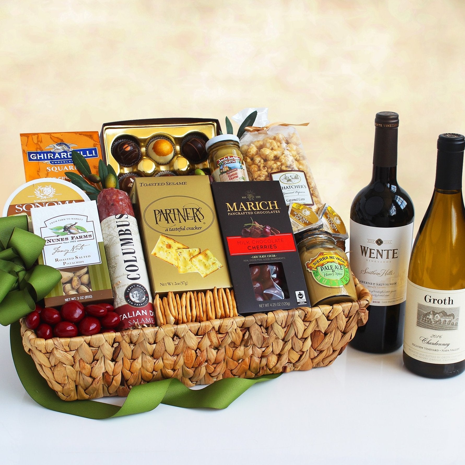 Wente & Groth Duet: Premium Wine Gift Basket