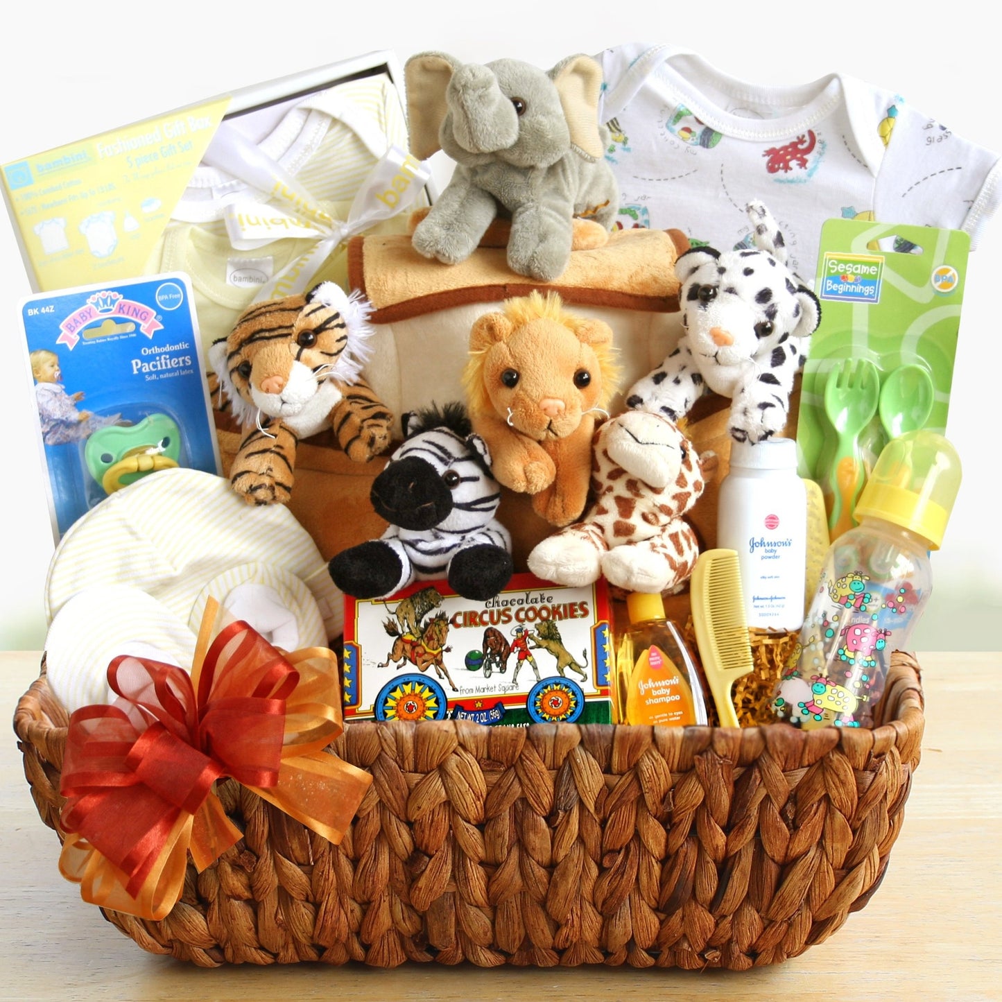 Noah's Ark: Neutral Baby Gift Basket