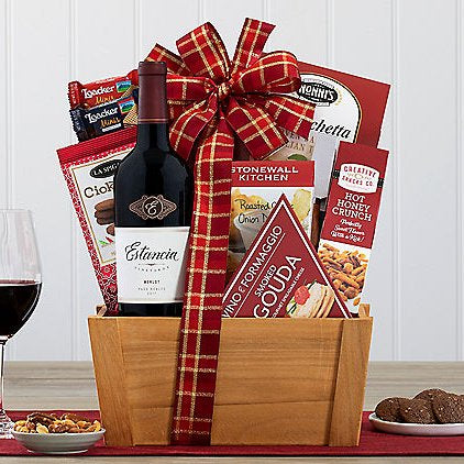 Estancia Merlot: Gourmet Wine Gift Basket