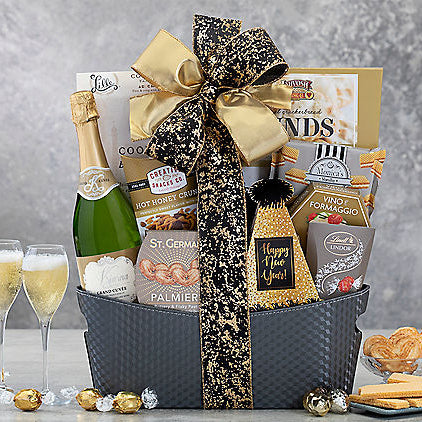 New Year Cheers: Champagne Gift Basket