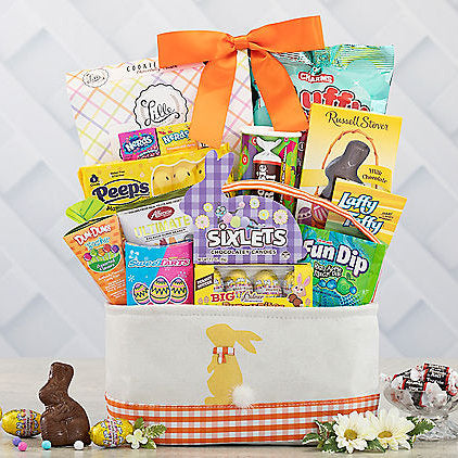Bunny Tails: Easter Gift Basket (Orange)