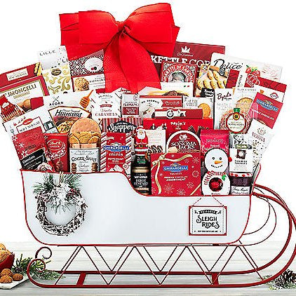 Grand Holiday Sleigh: Gourmet Christmas Basket
