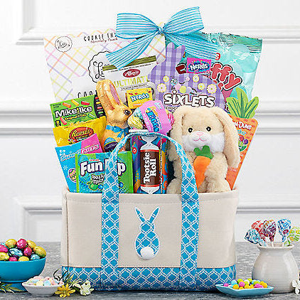 Bunny Tails: Easter Gift Basket (Blue)