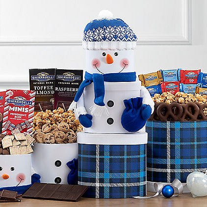 The Ghirardelli Snowman: Holiday Gift Tower
