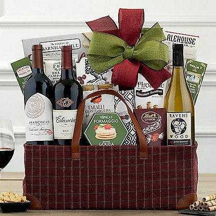 California Red & White Trio: Wine Gift Basket