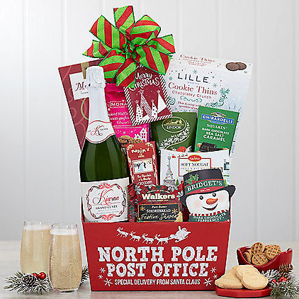Kiarna Sparkling Wine Christmas: Gourmet Gift Basket