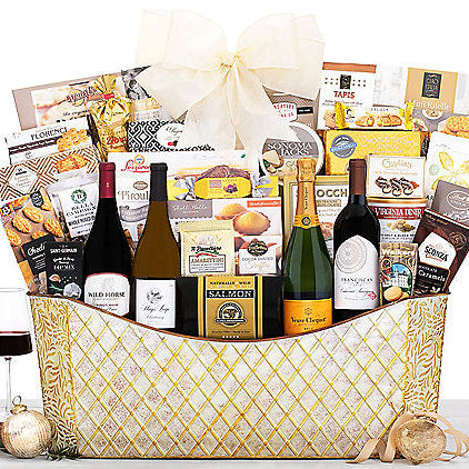 Magnificent Celebration: Wine & Champagne Basket