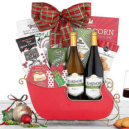 Blakemore Winery Duet: Holiday Sleigh Basket