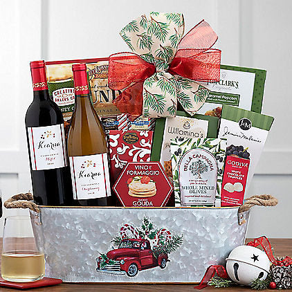 Kiarna Red & White Duet: Holiday Wine Gift Basket