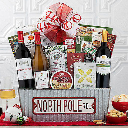 North Pole Road: Holiday Wine Gift Basket